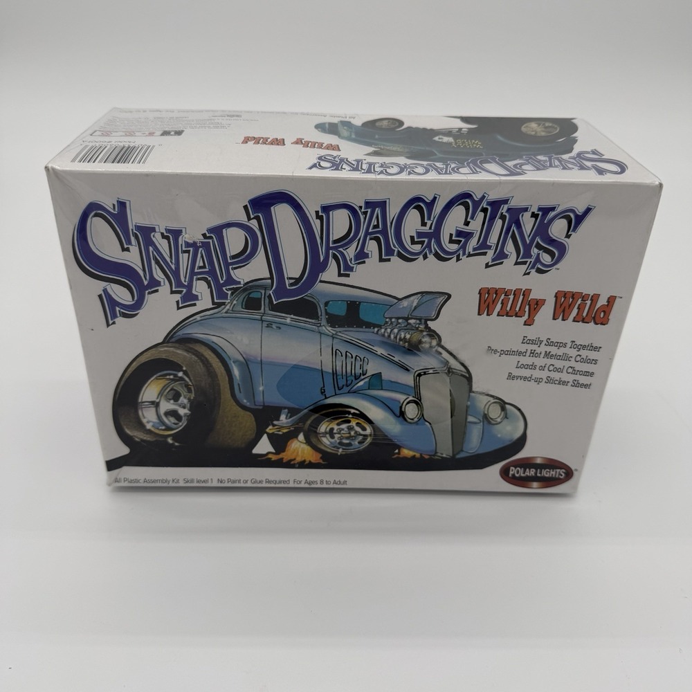 Vintage Snap Draggins Willy Fast Model Kit Polar Lights Willys New Sealed #6001A